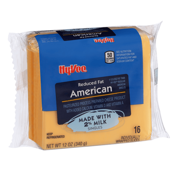 Hy-Vee Singles Reduced Fat 2% Milk American Pasteurized Prepared Cheese Product