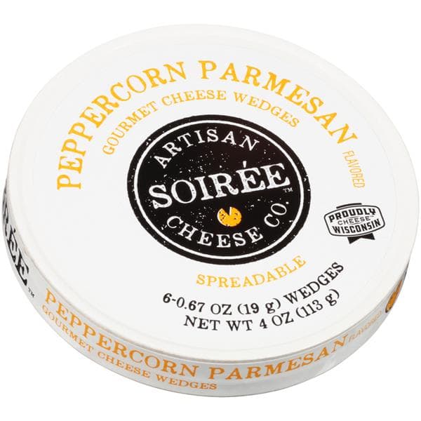 Soiree Peppercorn Parmesan Gourmet Cheese Wedges