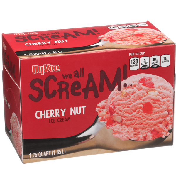 Hy-Vee Cherry Nut Ice Cream