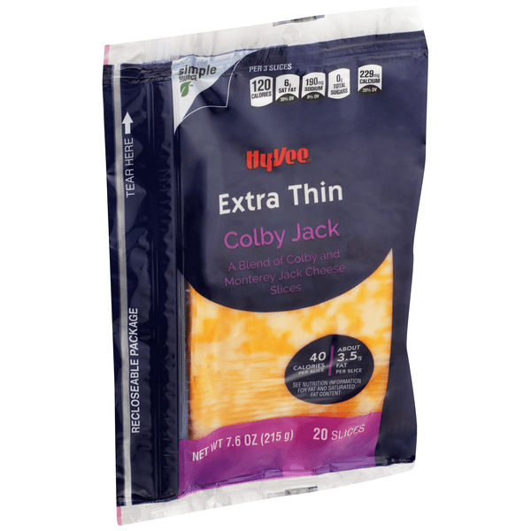 Hy-Vee Ultra Thin Sliced Colby Jack Natural Cheese