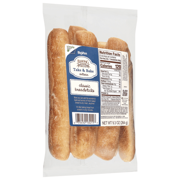 Hy-Vee Baking Stone Bread Take & Bake Artisan Classic Breadsticks
