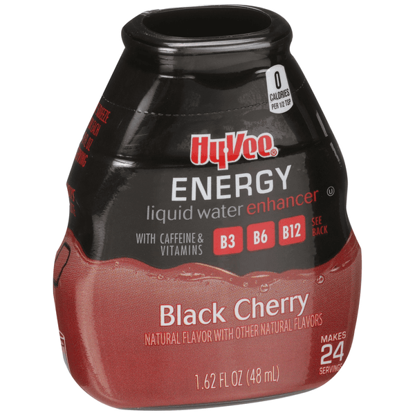 Hy-Vee Energy Liquid Water Enhance, Black Cherry
