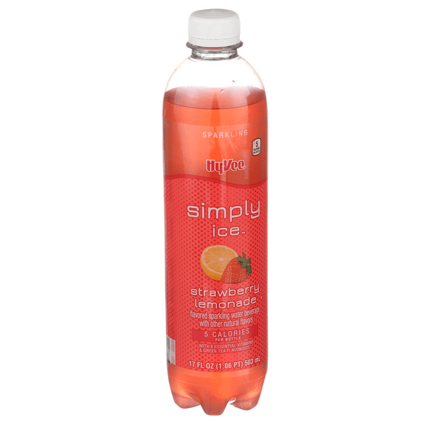Hy-Vee Simply Ice Strawberry Lemonade Sparkling Water Beverage