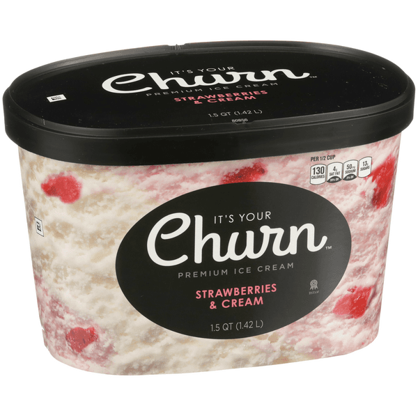 It'S Your Churn Premium Ice Cream Strawberries & Cream