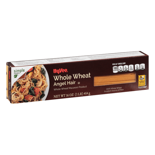 Hy-Vee 100% Whole Grain Whole Wheat Angel Hair Pasta