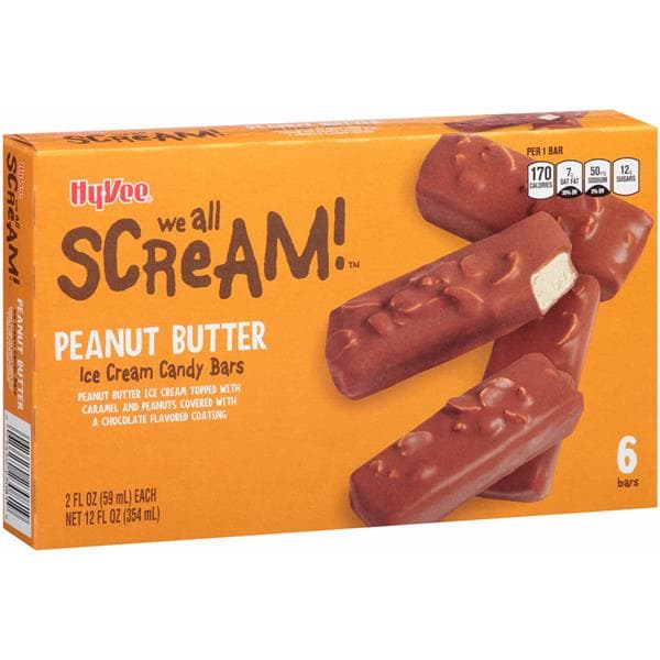 Hy-Vee We All Scream! Peanut Butter Ice Cream Candy Bars