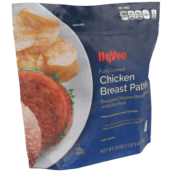 Hy-Vee Fully Cooked Breaded Chicken Breast Patties