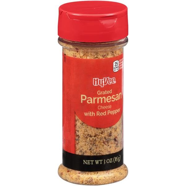 Hy-Vee Grated Parmesan Cheese With Red Pepper