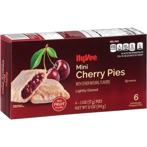 Hy-Vee Lightly Glazed Mini Cherry Pies