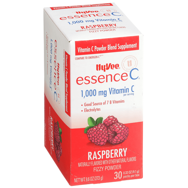 Hy-Vee Essence C Raspberry Fizzy Powder
