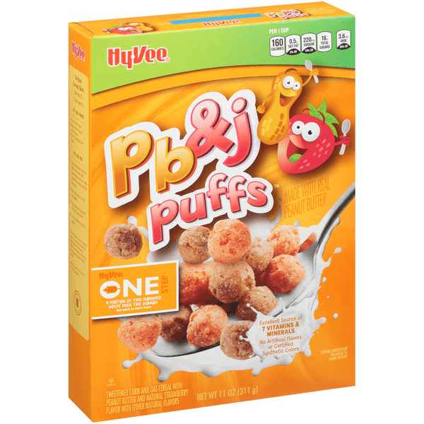 Hy-Vee One Step Pb&J Puffs Cereal