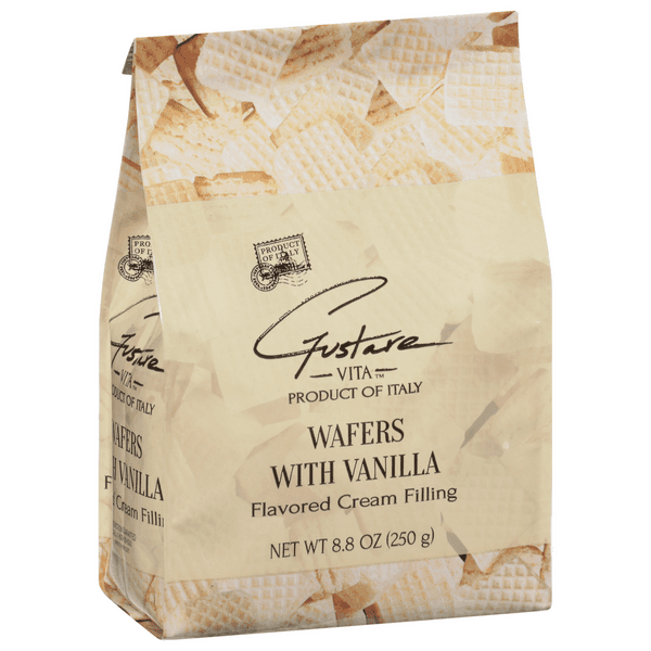 Gustare Vita Wafers, Vanilla Flavored Cream Filling