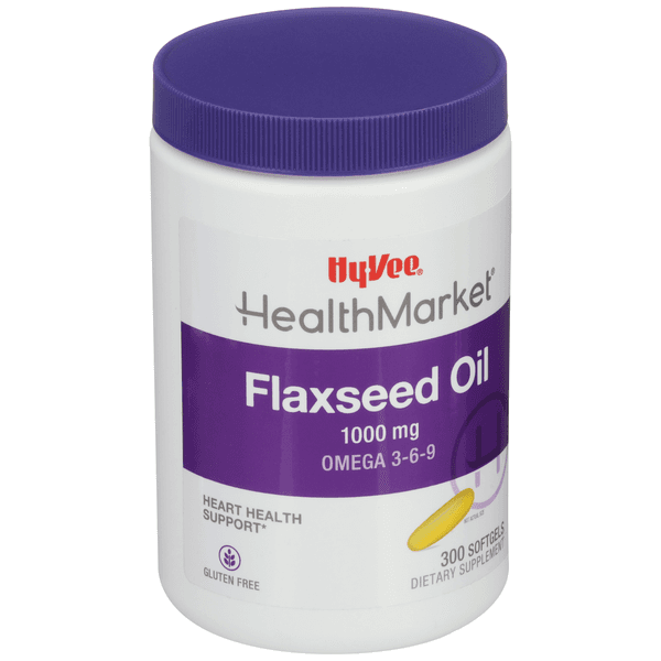 Hy-Vee Healthmarket Flaxseed Oil Softgels