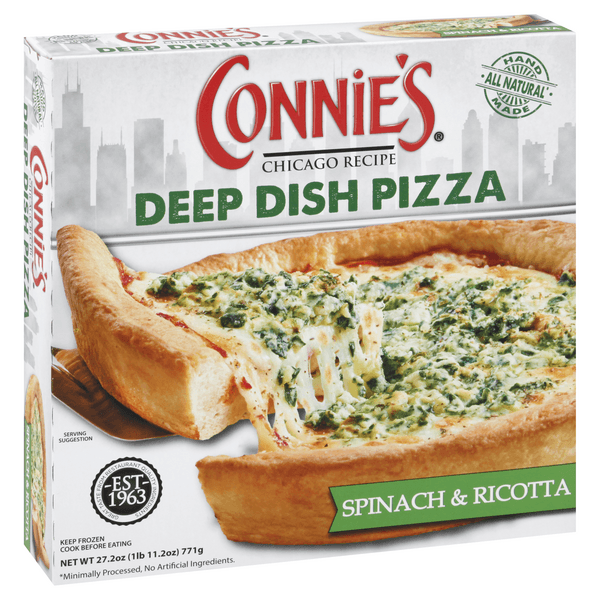 Connies Deep Dish Pizza, Spinach & Ricotta