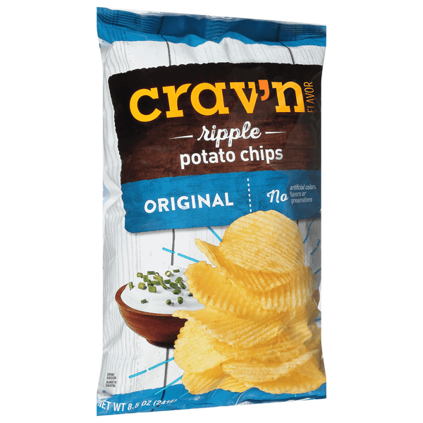 Crav'N Flavor Ripple Potato Chips, Original