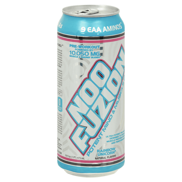 Noo Fusion Pre-Workout Beverage, Rainbow Unicorn