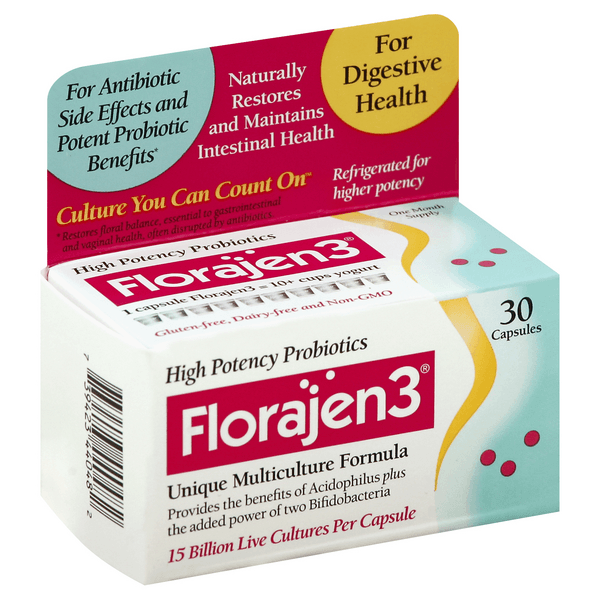 Florajen 3 Probiotic Dietary Supplement Capsules