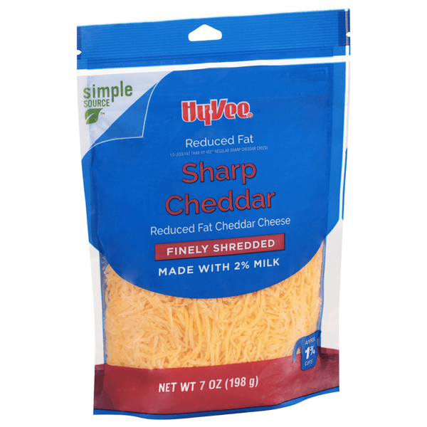 Hy-Vee Finely Shredded 2% Milk Reduced Fat Sharp Cheddar Cheese