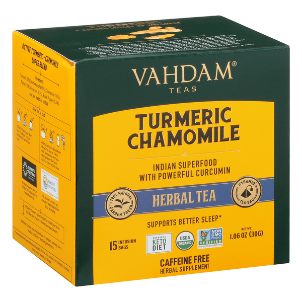 Vahdam India Herbal Tea Tumeric Chamomile