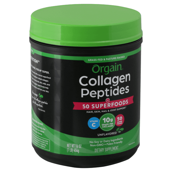 Orgain Unflavored Collagen Peptides + 50 Superfoods