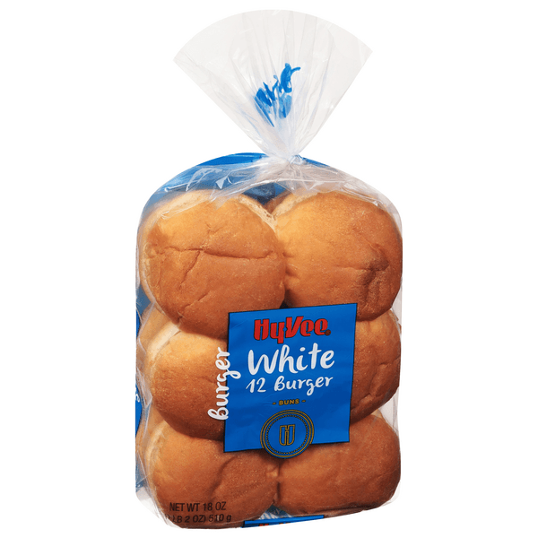 Hy-Vee White Hamburger Enriched Buns