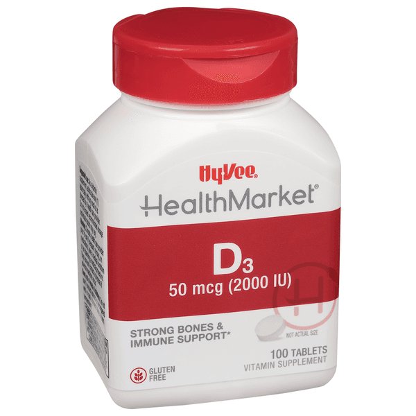 Hy-Vee Healthmarket All Natural Vitamin D-2000 Dietary Supplement