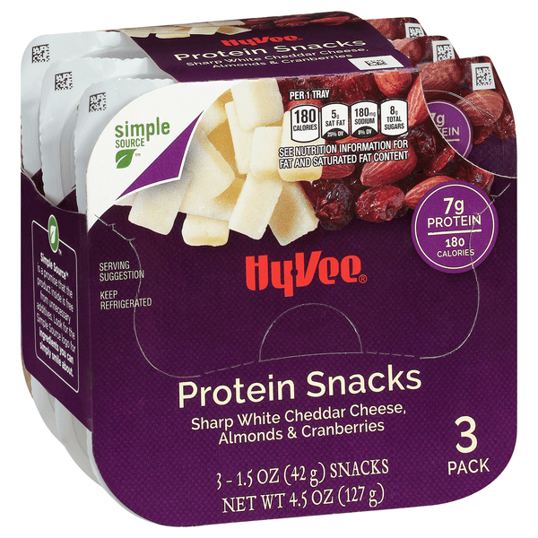 Hy-Vee Cheddar Cranberry Almond Protein Snack 3 - Snacks