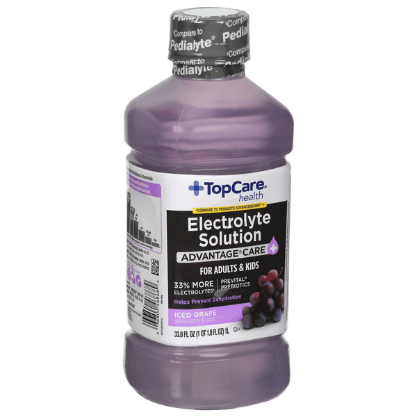 Topcare Advantage Care, Iced Grape Electrolyte Solution For Adults & Kids
