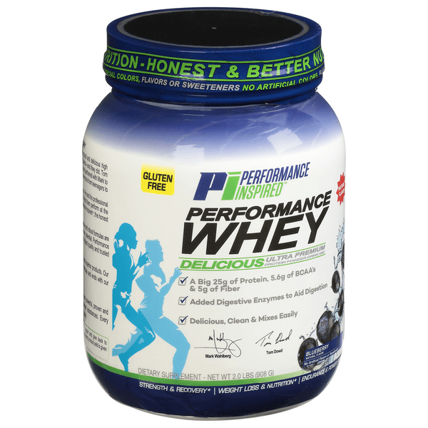 Performance Inspired Whey Protein Powder, Blueberry