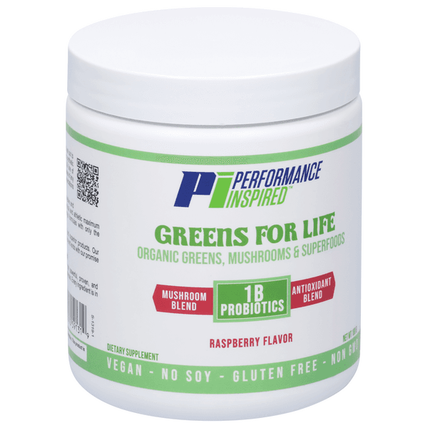 Performance Inspired Greens For Life, Raspberry Flavored