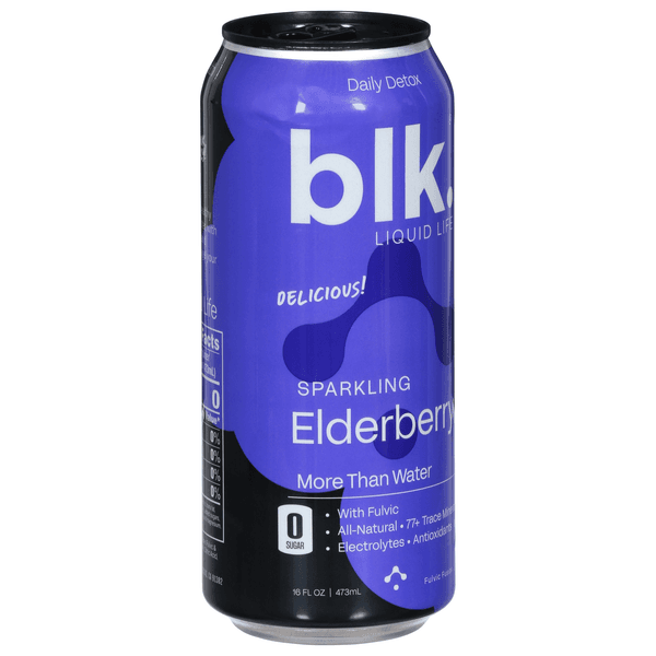 Blk Elderberry, Sparkling, Daily Detox