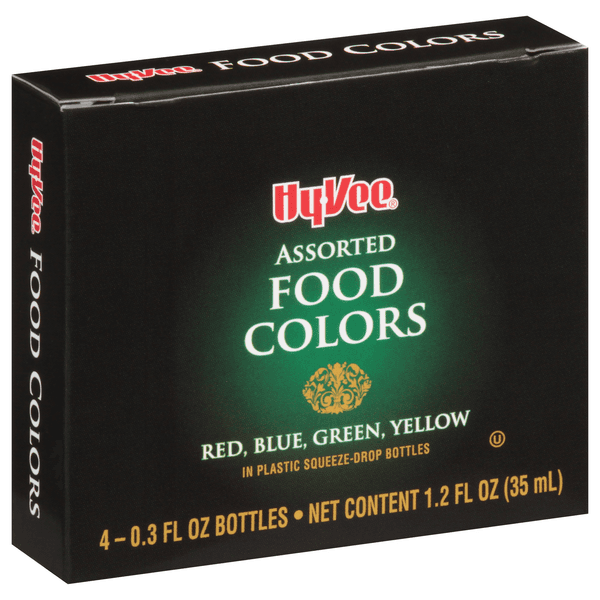 Hy-Vee Assorted Food Colors 4- Oz Bottles