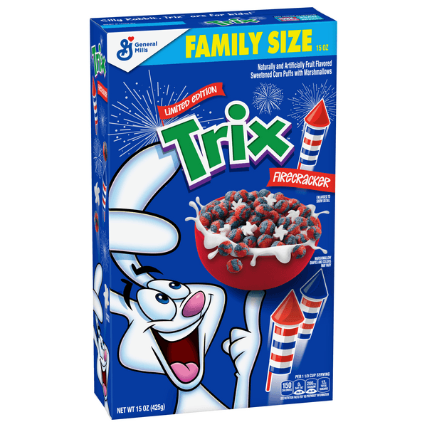 General Mills Trix Firecracker Cereal, Family Size