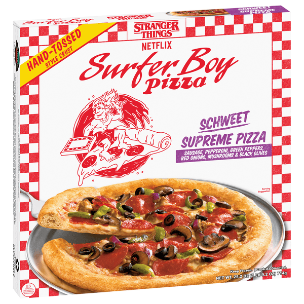Surfer Boy Pizza, Hand-Tossed Style Crust, Schweet Supreme
