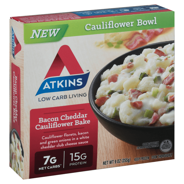 Atkins Cauliflower Bowl, Bacon Cheddar Cauliflower Bake