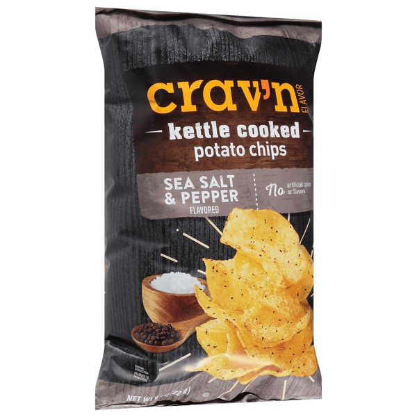 Crav'N Flavor Sea Salt & Pepper Kettle Cooked Potato Chips