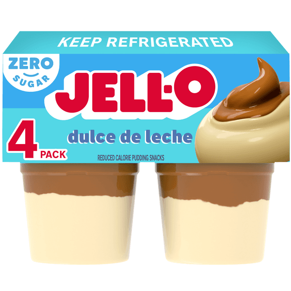 Jell-O Sugar Free Dulce De Leche Reduced Calorie Pudding Snacks