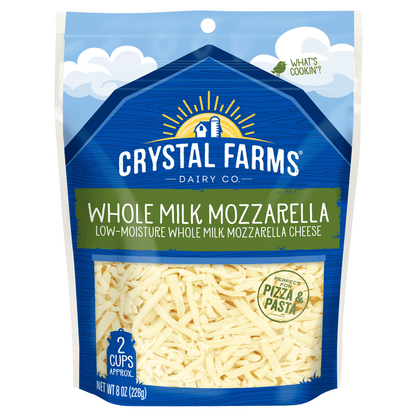 Crystal Farms Whole Milk Mozzarella Shreds