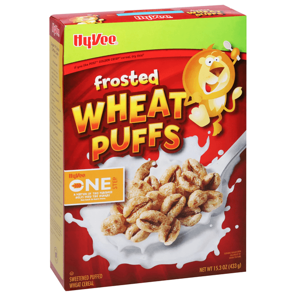 Hy-Vee One Step Frosted Wheat Puffs Cereal