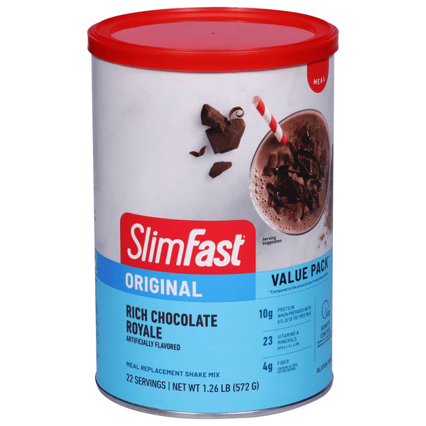 Slimfast Meal Replacement Shake Mix, Rich Chocolate Royale, Value