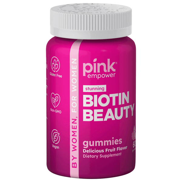 Pink Biotin Beautiful Gummies, Fruit Flavored
