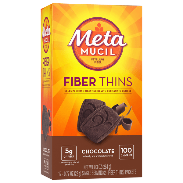 Metamucil Chocolate Fiber Thins Fiber Supplement