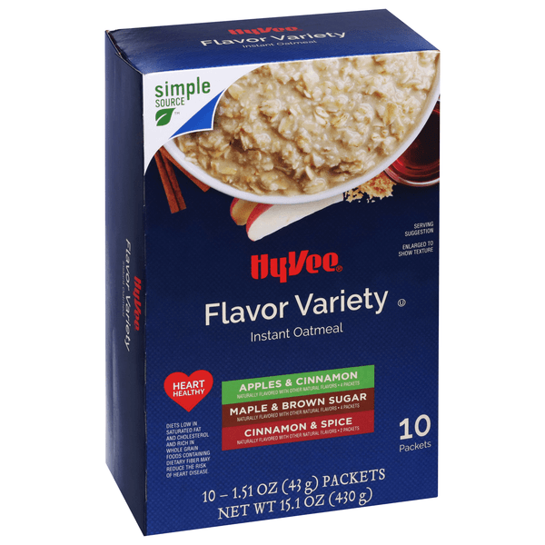 Hy-Vee Instant Oatmeal, Flavor Variety