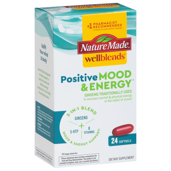 Nature Made Wellblends Positive Mood And Energy Softgel