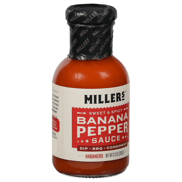 Miller'S Sauce, Banana Pepper, Habanero, Sweet & Spicy