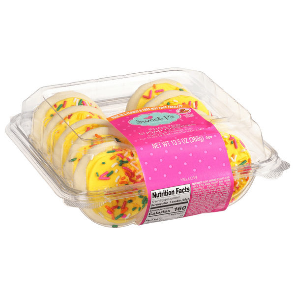 Sweet P'S Bake Shop Frosted Sugar Cookies, Yellow