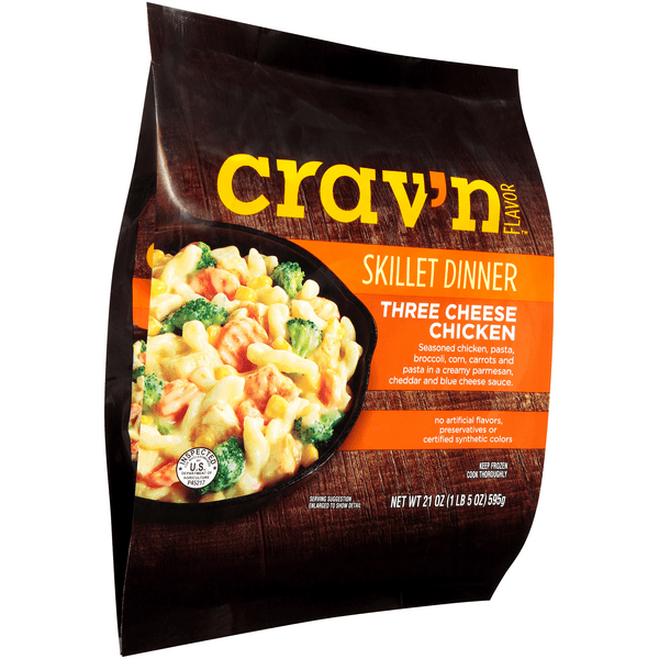 Crav'N Flavor Three Cheese Chicken Skillet Dinner