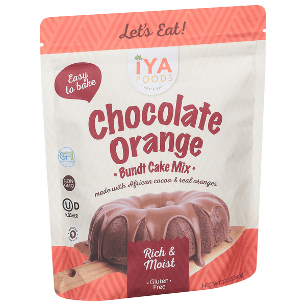 Iya Foods Bundt Cake Mix, Chocolate Orange