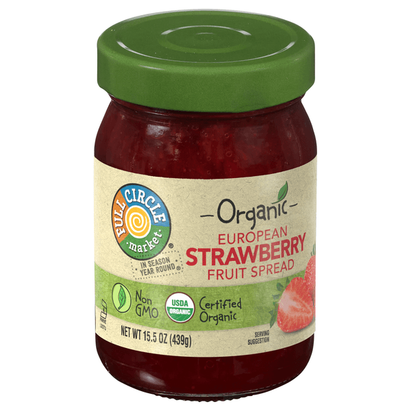 Full Circle Market Fruit Spread, European Strawberry