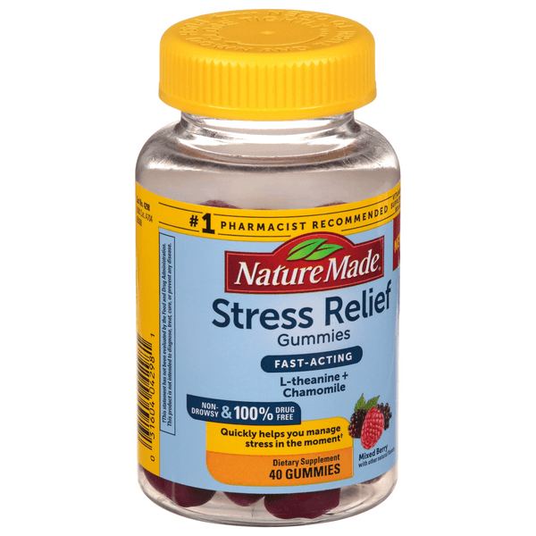 Nature Made Stress Relief, Gummies, Mixed Berry